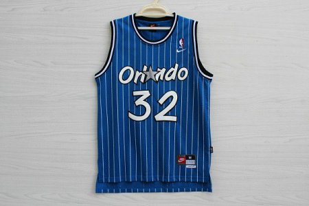 Maillot De Basket Orlando Magic Shaquille O'Neal 32 Engrener Bande Bleu